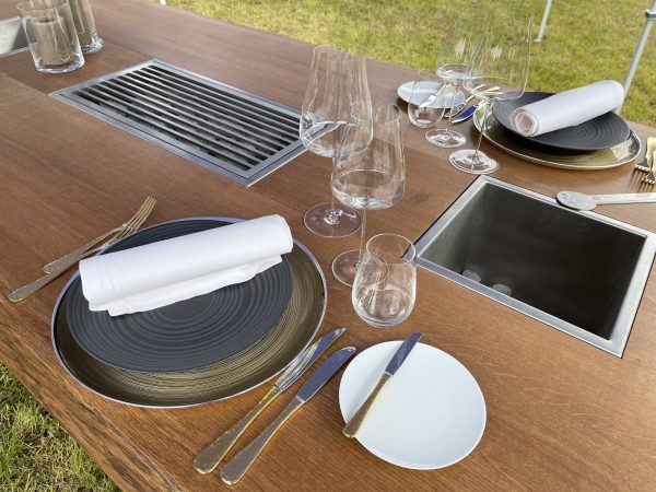 Walnut Grill Table Ice & Flame - Image 2