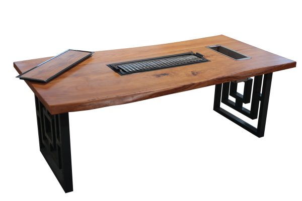 Walnut Grill Table Ice & Flame - Image 4